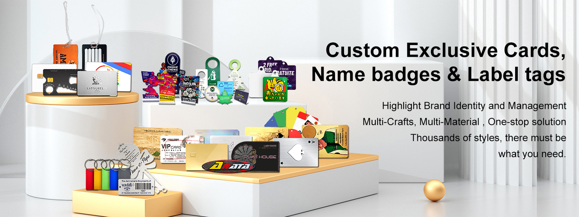 Qualität Individuell bedruckte Namensschilder usine