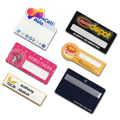 Αγορά Ελαφρύς βάρος Custom Printed Name Badges Staff Ακρυλικό Μαγνητικό όνομα Badges Ανθεκτικό στις γρατσουνιές σε απευθείας σύνδεση κατασκευή