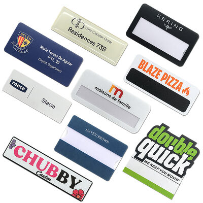 acheter Badges de nom laminés sur mesure OEM Badges de nom en plastique résistant à l'eau fabrication en ligne