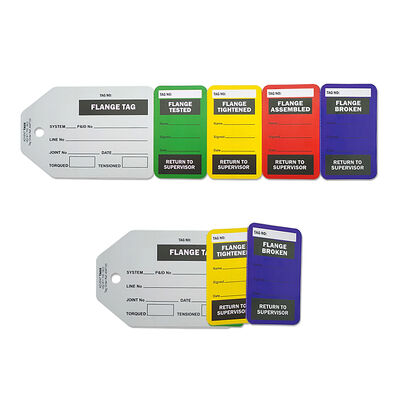 comprar Tags de gestão de flange personalizados resistentes a rasgos flange torque tags à prova d' água fabricação em linha