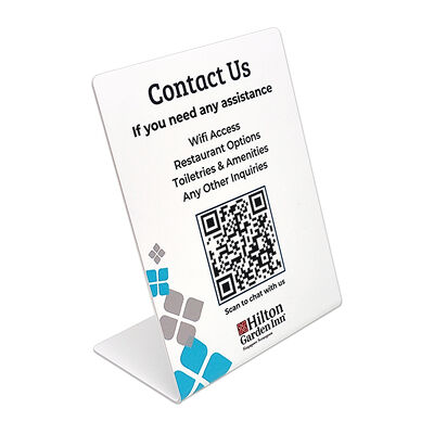 Beli PVC QR Code Display Stand L Bentuk Barcode Display Stand Putih Untuk Bisnis pembuatan online