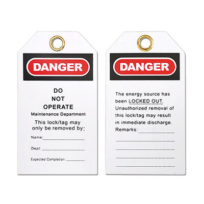 buy Waterproof Plastic Tag Labels White Plastic Inspection Tags Tear Resistant online manufacture