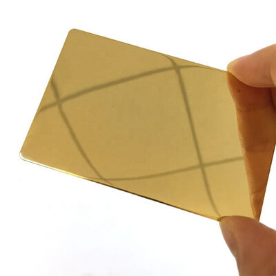 kaufen Gold Metall Leere Visitenkarten Wasserdicht Glanz Visitenkarten Nebelfrei on-line-Fertigung