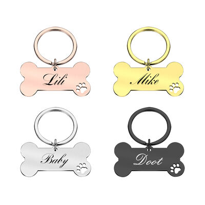 buy Blank Stainless Steel Dog Tags Waterproof Laser Engraved Dog Tags Rust Resistant online manufacture