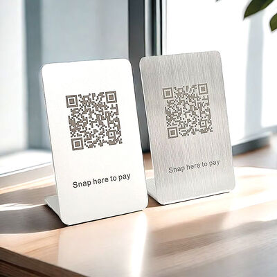 Beli Karat tahan logam QR Code Stand Laser Ukiran kosong NFC Stand Weatherproof pembuatan online