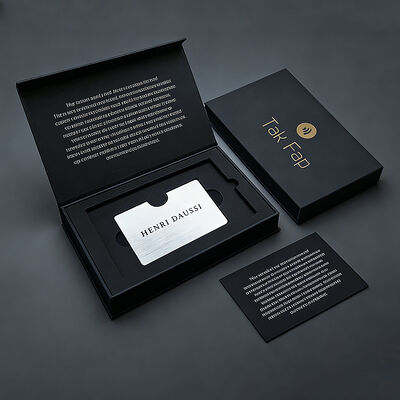 kopen Glanzende / Matte Custom Metalen Visitenkaarten Zwarte Metalen Geschenkkaarten online vervaardiging