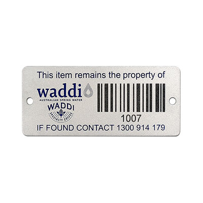 buy Silver Custom Aluminum Asset Tags Fireproof Metal Equipment Tags Corrosion Resistant online manufacture