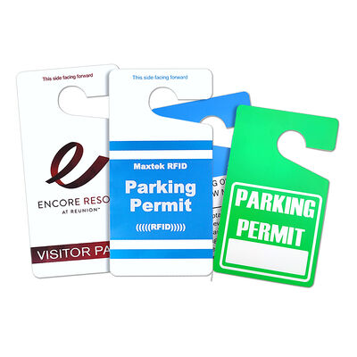 satın al Su geçirmez RFID Park Etiketleri Tekrardan Kullanılabilir Park İzni Asılı Etiketler UHF U8 U9 RFID Çevrimiçi üretim