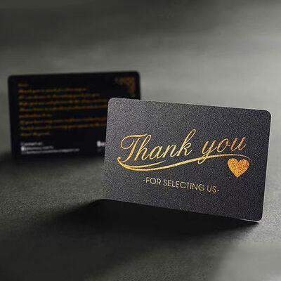 buy Water Resistant Custom Plastic Cards Black Thank You Cards Durable online manufacture