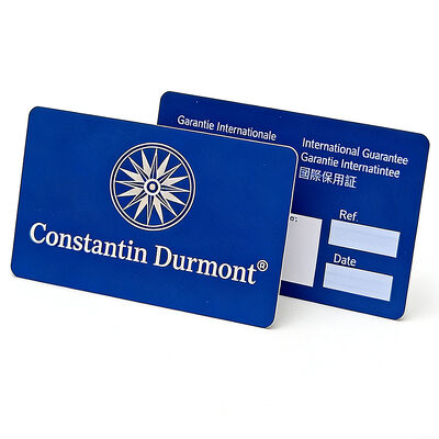 comprare Cartoline di plastica personalizzate blu resistenti all'acqua resistenti alle lacrime Cartoline da visita CMYK fabbricazione online