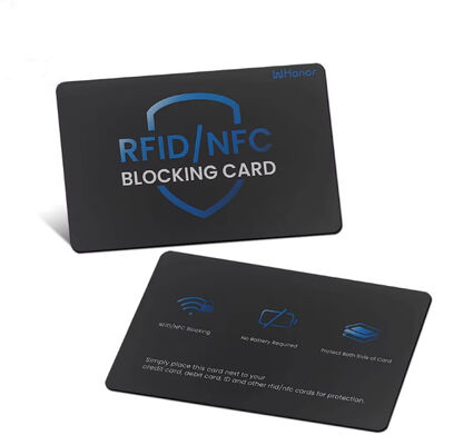 buy Waterproof RFID NFC Cards Anti Tear Silk Screen Business Cards Black online manufacture