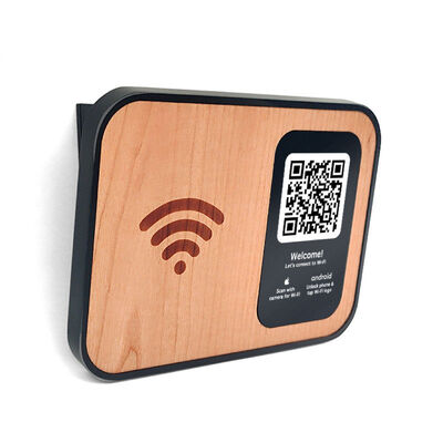 satın al Özel Kayıtlı Ahşap NFC WiFi Etiketi Tekrar Kullanılabilir QR Kodu Bağlantısı Yapmak için Topu Otel Porter Misafirperverliği İçin WiFi Paylaşımı Çevrimiçi üretim