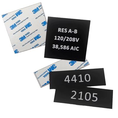 Beli Custom Plastik ABS Label Plastik Pribadi Blank 1.2mm CNC Laser Ukiran Teks Plat Dengan Adhesive Backing Atau Lubang pembuatan online