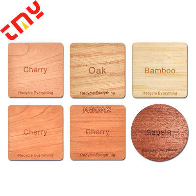 comprar Etiquetas de etiquetas RFID de madera NFC personalizadas de bambú, redes sociales programables, placas de escritura para regalo fabricación en línea