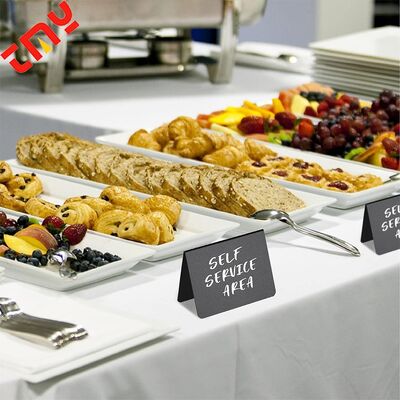 kopen Plastic V-vorm leeg mini zwart bord standaard label tafel display krijt bord bord bord voor de detailhandel online vervaardiging