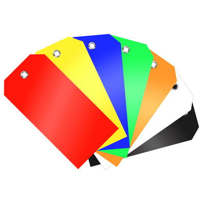 kaufen 6 1/4 X 3 1/8 Zoll Stahl Draht Schwerlast Outdoor Langlebig Sicherheit Beschriftbar Wasserdicht Versand Kunststoff Anhänger on-line-Fertigung