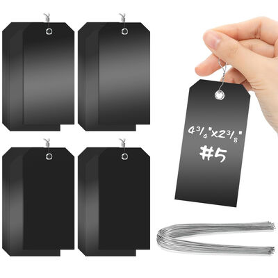 comprar Etiquetas de Plástico Impermeáveis e Graváveis em Preto para Caixa de Armazenamento de Inventário de Roupas Grande para Armazém, Reciclável, 4 3/4 X 2 3/8 Polegadas fabricação em linha