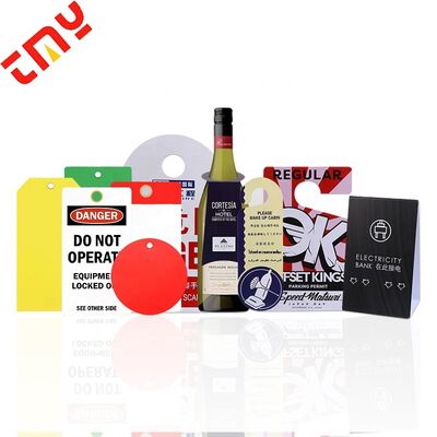 acheter Tableau d'affichage en PVC en plastique Tag Cut Shape Logo personnalisé Impression en blanc Avertissement publicitaire fabrication en ligne