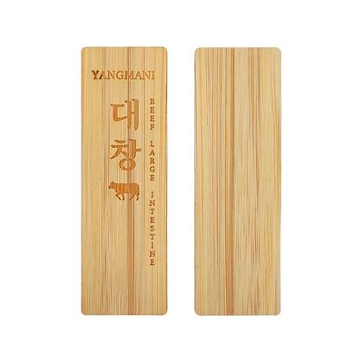 comprar Impresión personalizada Etiqueta de madera de bambú grabado con láser Etiqueta de logotipo para supermercado y restaurante fabricación en línea