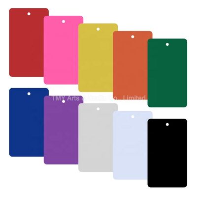 acheter Ventes chaudes étiquette en plastique vierge personnalisée colorée, étiquette en plastique PVC transparente dépolie rectangulaire et ronde pour vêtements fabrication en ligne