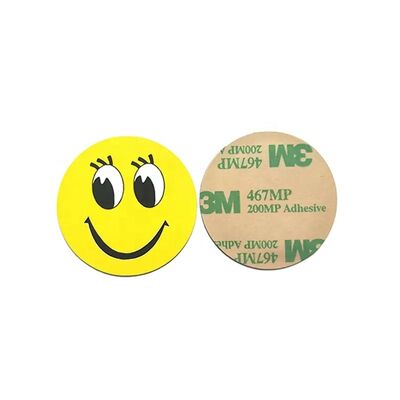acheter Étiquettes d'imprimante vierges pour logo RFID antimetal NFC rondes 213 215 216 40 MM rondes 13.56 Mhz puce de téléphone autocollant fabrication en ligne