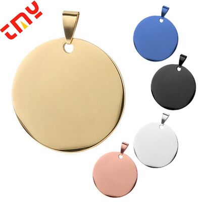 Mua Thẻ tên kim loại thép không gỉ tùy chỉnh hình tròn cho thú cưng, có khắc laser sản xuất trực tuyến