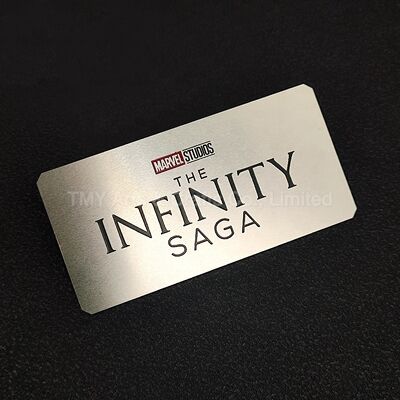 Buy Rectangular High Quality Custom Logo Decoration Sliver Metal Engraved Nameplate Tag online manufacture