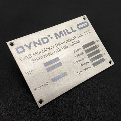 Buy High Quality Stainless Steel 4 Holes Metal Standard Equipment ID Labels Tags for Machines online manufacture