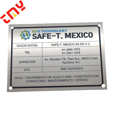 Buy Custom Steel Metal Logo Plate Sublimation Aluminum Nickle Plate Etched Laser Logo Sign online manufacture