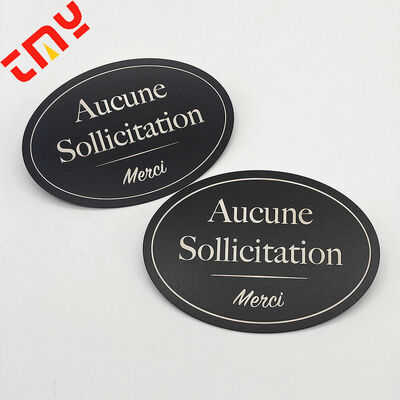 kaufen Custom Metal Business Plaque Tag Lasergeschnitten Außen Garage Blank Silber Logo Schwarz Frosted Schild on-line-Fertigung