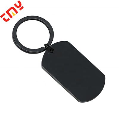 comprare Ingrosso personalizzato in acciaio inossidabile bianco nero laser inciso tag cane per animali domestici pendente portachiavi fabbricazione online
