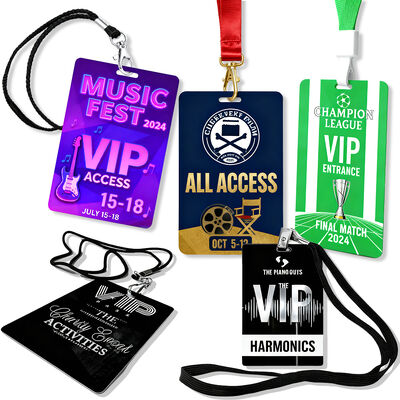satın al Özel Baskı Logo Plastik PVC Konferans Kimlik Kartı VIP Sergi Kimliği İş Rozeti Lanyard Setli Etkinlik Rozeti Çevrimiçi üretim