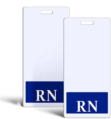 Buy Custom Blank Logo Clinic Hospital Heavy Duty Spill Proof Registered Nurse ID Badge Buddy Tear Resistant Pvc Rn Nurse Badge Card online manufacture