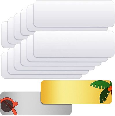 acheter Blancs de sublimation en aluminium personnalisés - Badges nominatifs en métal blanc pour l'impression de logos de marque, épingles et badges de haute qualité en gros fabrication en ligne