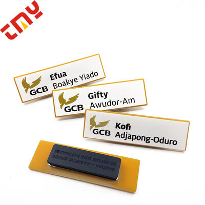Beli Lencana Nama Staf PVC Plastik Akrilik Kustom dengan Klip Pin Magnet di Sisi Belakang pembuatan online