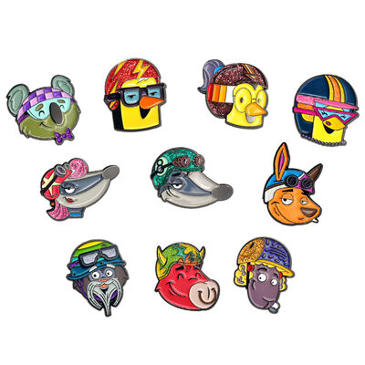 acheter Fabricant de broches personnalisées en émail dur pailleté anime, badge à revers dessin animé personnalisé pour cadeaux fabrication en ligne