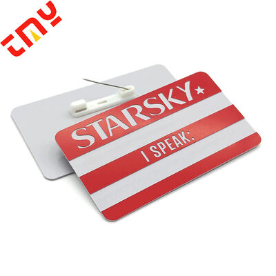 comprar Crachás Personalizados em Plástico ABS de Duas Cores - Etiquetas em Branco para Gravação a Laser para Identificações Personalizadas de Funcionários e Branding Corporativo fabricação em linha