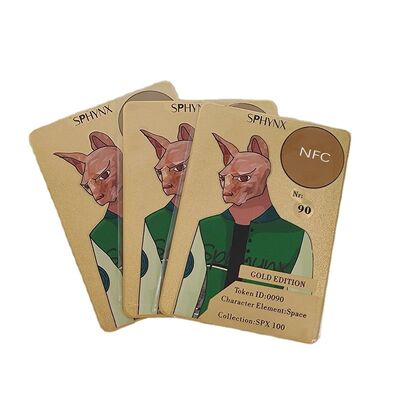 Buy Custom Metal Plated Playing Game Cards Anime Cartoon Gold SPHYNX Business Card online manufacture