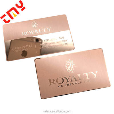 kaufen Custom Rose Gold Spiegel Metall Visitenkarte Luxus personalisiertes Embossed Logo Metall Druckkarte Fabrik Direkt OEM Lieferung on-line-Fertigung
