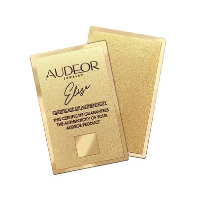 acheter Des produits de luxe personnalisés miroir cuivre finition métallique carte de nom d'entreprise avec motif creux fabrication en ligne