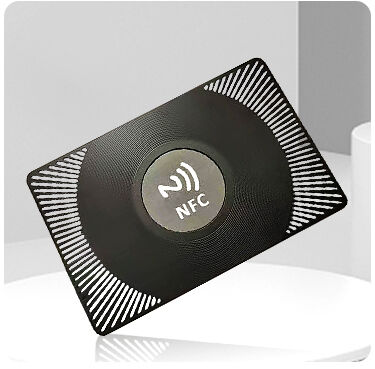 comprare Biglietto da visita NFC per controllo accessi in acciaio inossidabile nero opaco senza contatto con logo personalizzato fabbricazione online