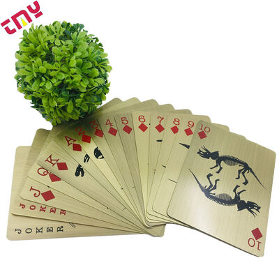 comprar Cartas de Baralho de Bicicleta de Metal Dourado Durável de 0,8 Mm de Espessura com Logotipo Personalizado à Prova d'Água fabricação em linha