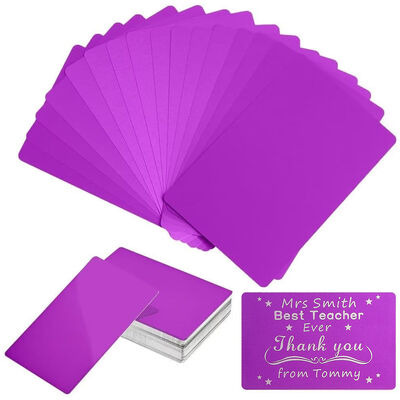 comprar Tarjetas de visita de aluminio personalizadas con acabado de espejo, duraderas, resistentes a la decoloración, 0,4-0,8 mm de espesor, tarjeta de productos listos en blanco fabricación en línea