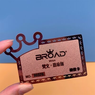 comprare Nuovo Disegno Di Taschino Specchio Carta Nome Aziendale Mini Rose Gold Metal Mirror Border Card fabbricazione online