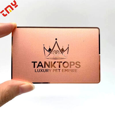 comprar Impresión de Tarjetas de Membresía VIP de Negocios de Metal Color Oro Rosa Personalizadas de Alta Calidad al Precio Más Bajo con su Propio Diseño fabricación en línea