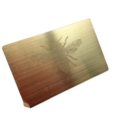 kopen Bedrukken Metalen Lege Gouden Visitekaartjes Metalen Creditcard Stansvormen Lasergraveren 0.8MM Precisie Vakmanschap Duurzaam online vervaardiging