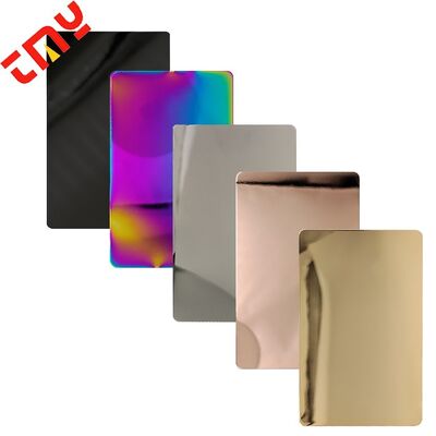 comprar Tarjeta de Señal de Acero Inoxidable TMY con Acabado Espejo Brillante, Portátil para Exteriores, Antivaho, Lujo Dorado, Tarjeta de Negocio en Blanco fabricación en línea