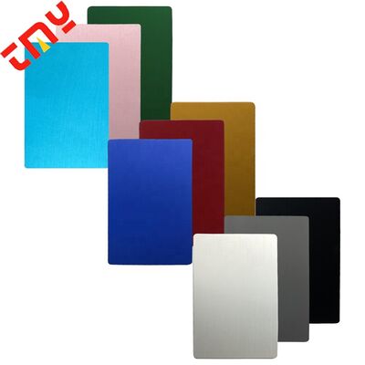 comprare Cartolina da visita in alluminio anodizzato in bianco incisione sublimazione lucidato colorato 0,2 mm 0,3 mm 0,8 mm fabbricazione online