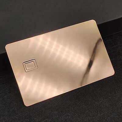 Buy Mirrror Rose Gold Luxury Custom Metal Credit Card Wallet Business Card With Chip Slot Etched online manufacture