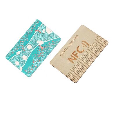 comprar Tarjeta impresora de madera y bambú de NFC de RFID personalizada Cr80 en blanco Control de acceso a prueba de agua Tarjeta de identificación clave Tarjeta RFID para hotel fabricación en línea